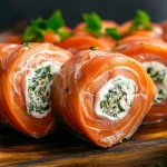 Spinach, Smoked Salmon and Herb Cream Cheese Roulade (GF)